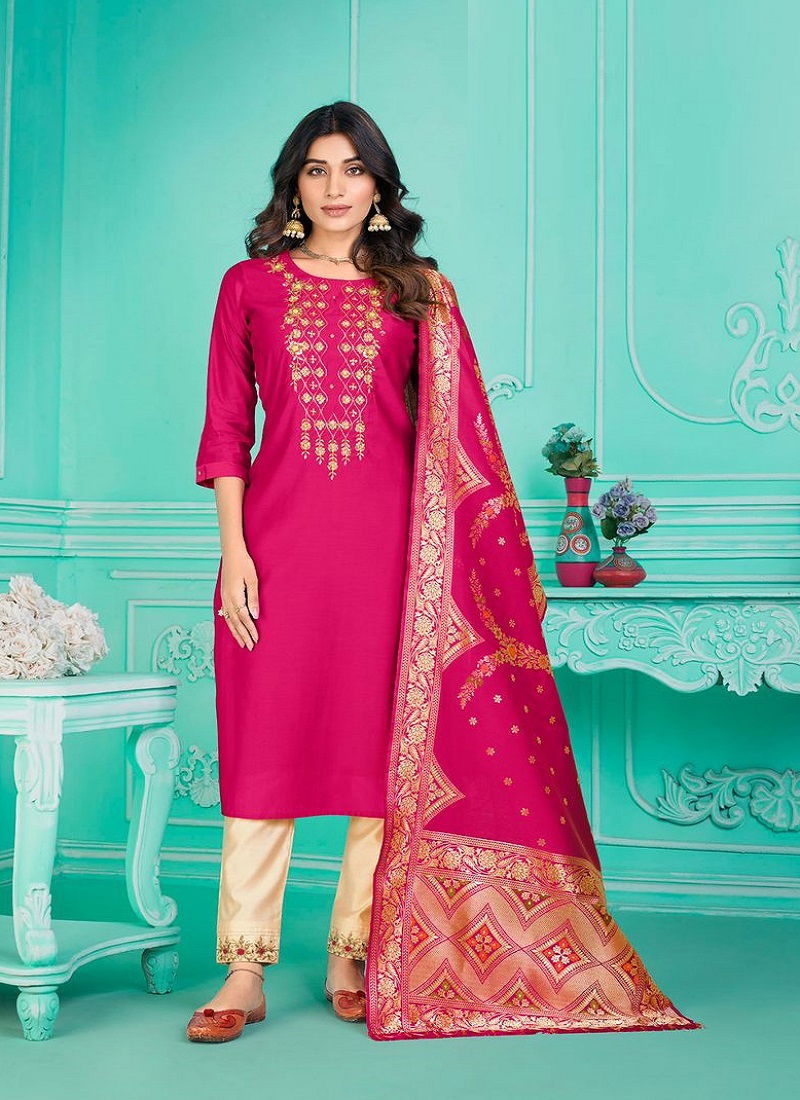 Gulmeena 2 Lily And Lali Milan Silk Readymade Suits Catalog
